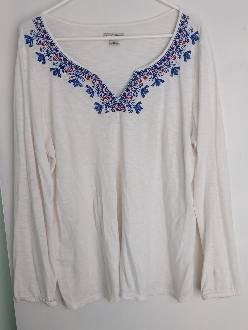 Lucky Brand White Embroidered Top